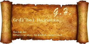Grébel Hajnalka névjegykártya
